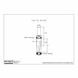 Technical diagram of spiral router bit with dimensions and labeled bearings, item 06-693.