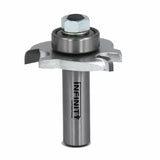 Carbide-tipped slot cutting router bit with bearing for woodworking