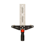 Precision woodworking marking tool with ruler and handle for measuring and layout tasks