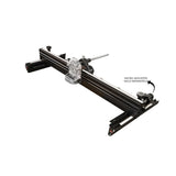 Router table fence system with adjustable aluminum track and clear safety guard