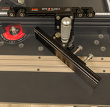 Precision router table setup with miter gauge, router lift, and aluminum fence for woodworking