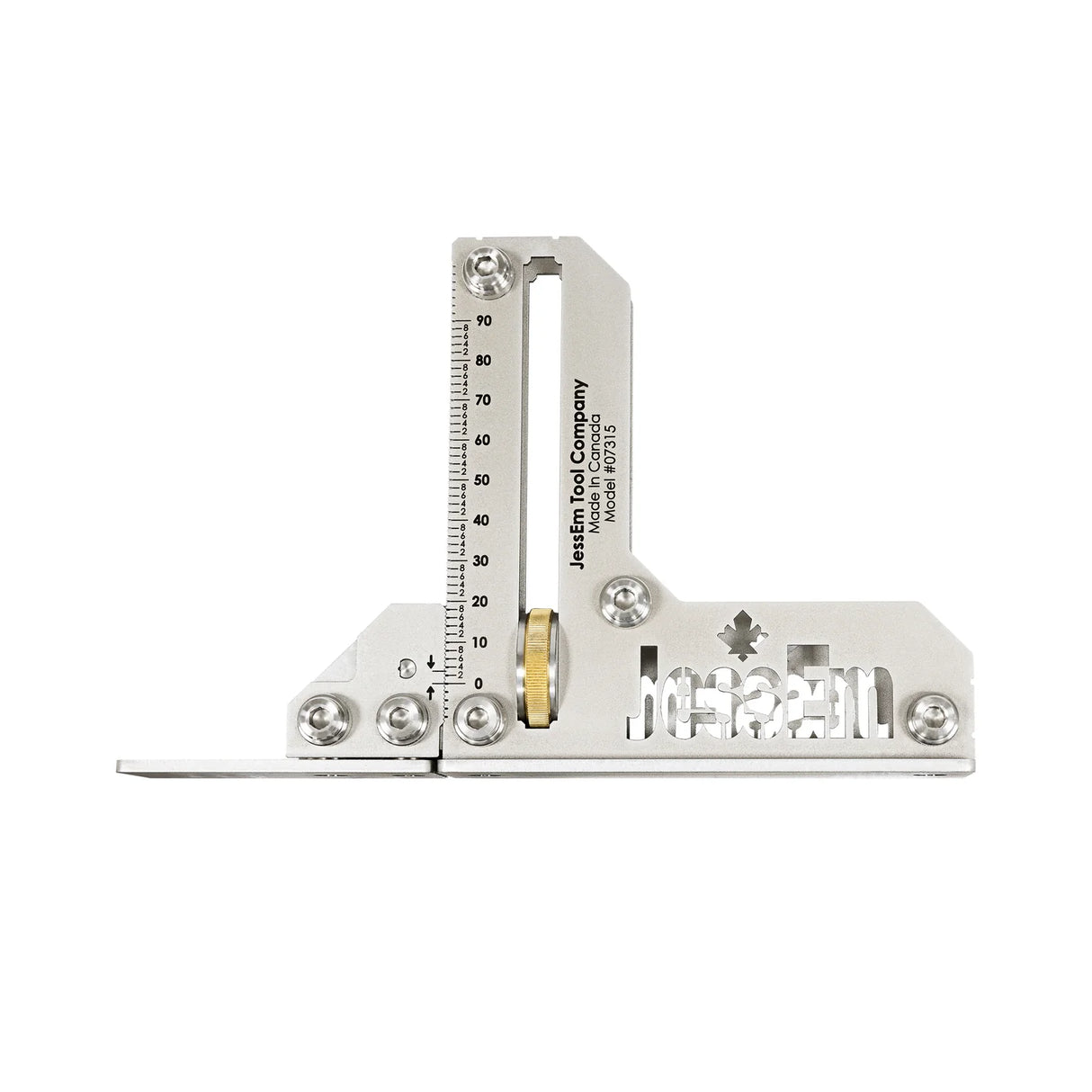 Precision woodworking tool with adjustable metal square and ruler, ideal for accurate measurements