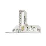 Precision woodworking tool with adjustable metal square and ruler, ideal for accurate measurements