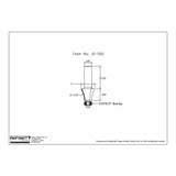 Technical drawing of router bit with measurements, item 10-500, woodworking tool diagram