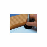 Marking a curved line on wood using a metal woodworking tool and template