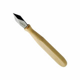 Woodworking marking knife with sharp steel blade and ergonomic wooden handle
