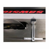 Table saw blade alignment tool with digital gauge on metal work surface