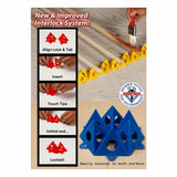 Woodworking interlocking painter's pyramids for secure, elevated drying and finishing support