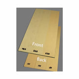 Double-sided abrasive sanding sheet with labeled grits 120 to 400 for woodworking