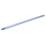 Aluminum woodworking fence ruler with measurement markings on white background