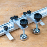 Pro-Grip hold down kit on Pro-Grip straight edge clamp