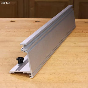 Aluminum router table fence for woodworking on a workbench