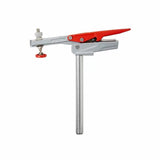 Toggle clamp with red handle for woodworking jigs and router table applications