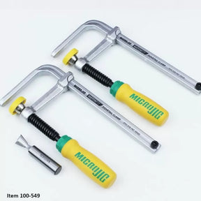 Pair of MICROJIG dovetail clamps and router bit for woodworking projects
