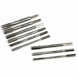 Set of metal thread taps for creating screw threads in woodworking or metalworking projects