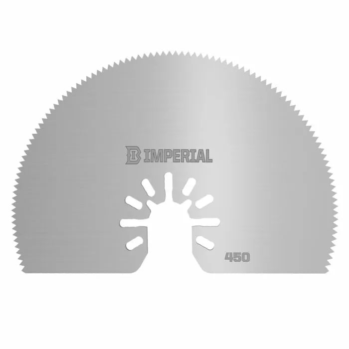 Imperial 450 semicircular oscillating saw blade for woodworking and precision cutting