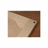 Close-up of a wooden frame with mortise and tenon joint for woodworking projects