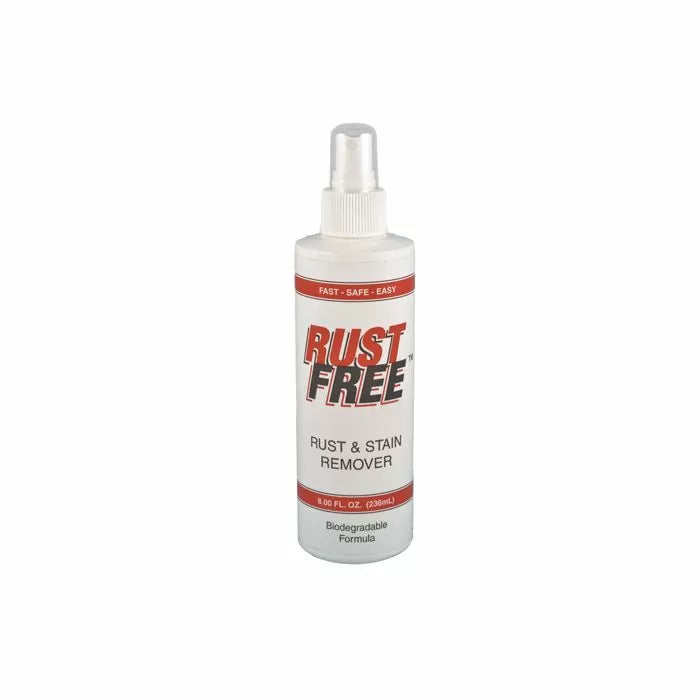 Rust Free rust and stain remover spray bottle for woodworking tools, 8 oz biodegradable formula