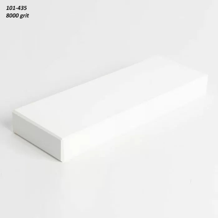 8000 grit rectangular sharpening stone for woodworking tools on white background