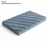 Large flattening stone with 120/320 grit, angled grooves, for sharpening tools