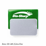 Extra-fine diamond sharpening stone with green Dia-Sharp case for woodworking tools