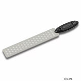 Diamond sharpening file with textured blade and black handle for woodworking tools