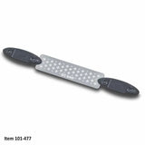 Diamond sharpening file with dual black handles and DC600 markings for woodworking tools