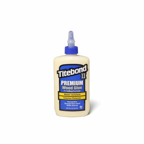 Titebond II Premium wood glue bottle, water-resistant adhesive for woodworking projects
