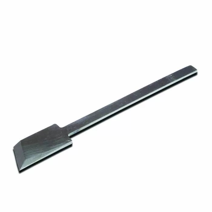 Steel mortise chisel for woodworking, square-edged blade and long handle