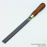 Fine cut flat rasp 20mm with wood handle for woodworking, product ID 101-728