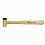 Brass hammer with wooden handle, non-marring mallet for woodworking and precision tasks