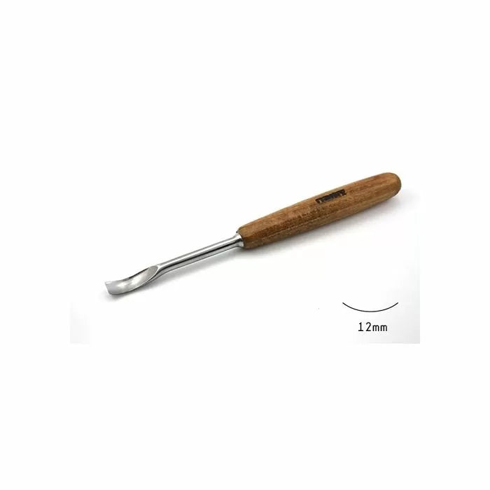 12mm wood carving gouge chisel with wooden handle for woodworking projects