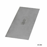 Steel woodworking hand scraper blade with Narex logo on white background