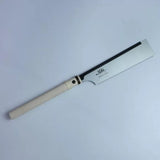 Japanese pull saw with wooden handle and fine-toothed blade for precision woodworking cuts