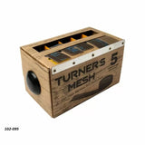 Turner's Mesh abrasive roll multi-pack in cardboard dispenser box, labeled with five grit types.