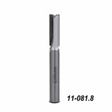 Straight router bit with carbide tip for woodworking, product number 11-081.8