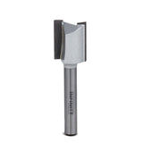 Carbide tipped straight router bit for woodworking, ideal for precision cutting and joinery.