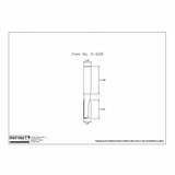 Technical drawing of straight router bit, 1/2 inch shank, item 11-628, with measurements.