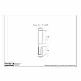 Technical drawing of a straight router bit, 1/2 inch shank, item 11-628, with measurements.