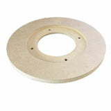 Round MDF router table insert ring with mounting holes for woodworking