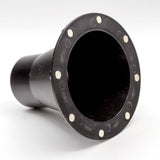 Magnetic dust port side view for woodworking dust collection systems