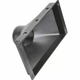 Rectangular dust hood for woodworking dust collection systems, black plastic fitting