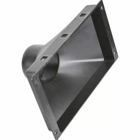 Rectangular dust hood for woodworking dust collection systems, black plastic fitting