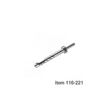 Steel woodworking drill bit with stop collar, isolated on white background, item 116-221.
