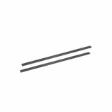Pair of steel jointer knives for woodworking, displayed on white background