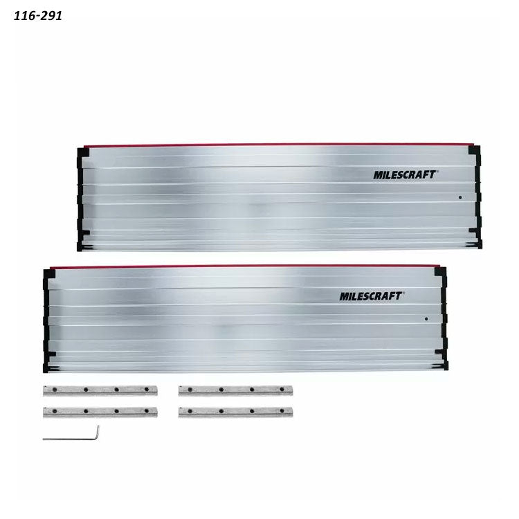 Milescraft aluminum saw guide track set with connectors and hex key for woodworking