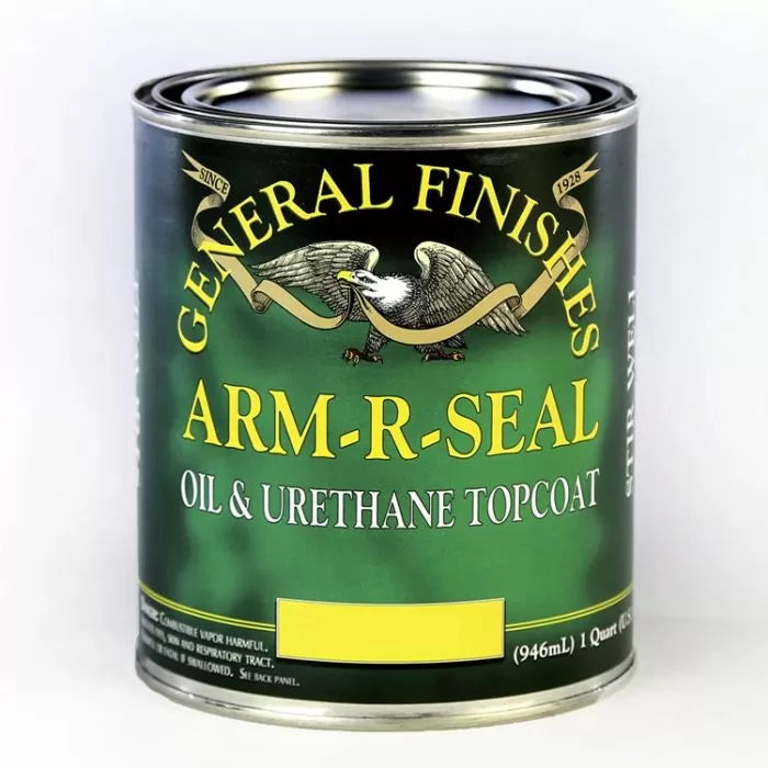 General Finishes Arm-R-Seal oil and urethane topcoat can for woodworking finish