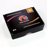 Black product box labeled 'Eye Candy,' 30 pack, with vivid rainbow logo and website text.
