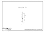 Technical drawing of 1/8 inch straight router bit, item 12-032, with labeled dimensions