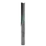 Straight flute carbide router bit for woodworking on white background